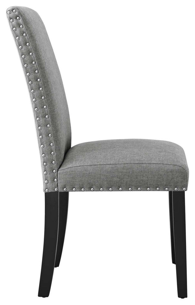 Parcel Dining Upholstered Side Chair, Light Gray