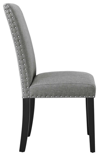 Parcel Dining Upholstered Side Chair, Light Gray