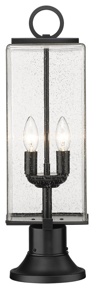 Zlite 592PHMR-553PM-BK 2-Light Outdoor Pier Mounted Fixture, Seedy