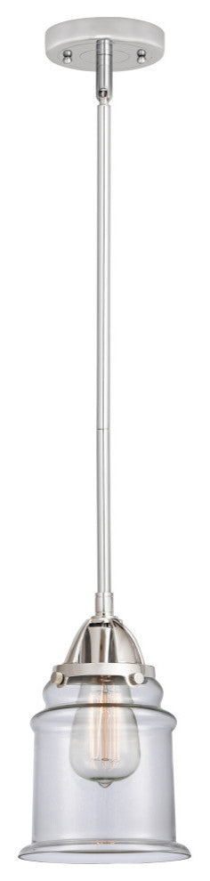 Canton Mini Pendant, Polished Chrome, Clear, Clear