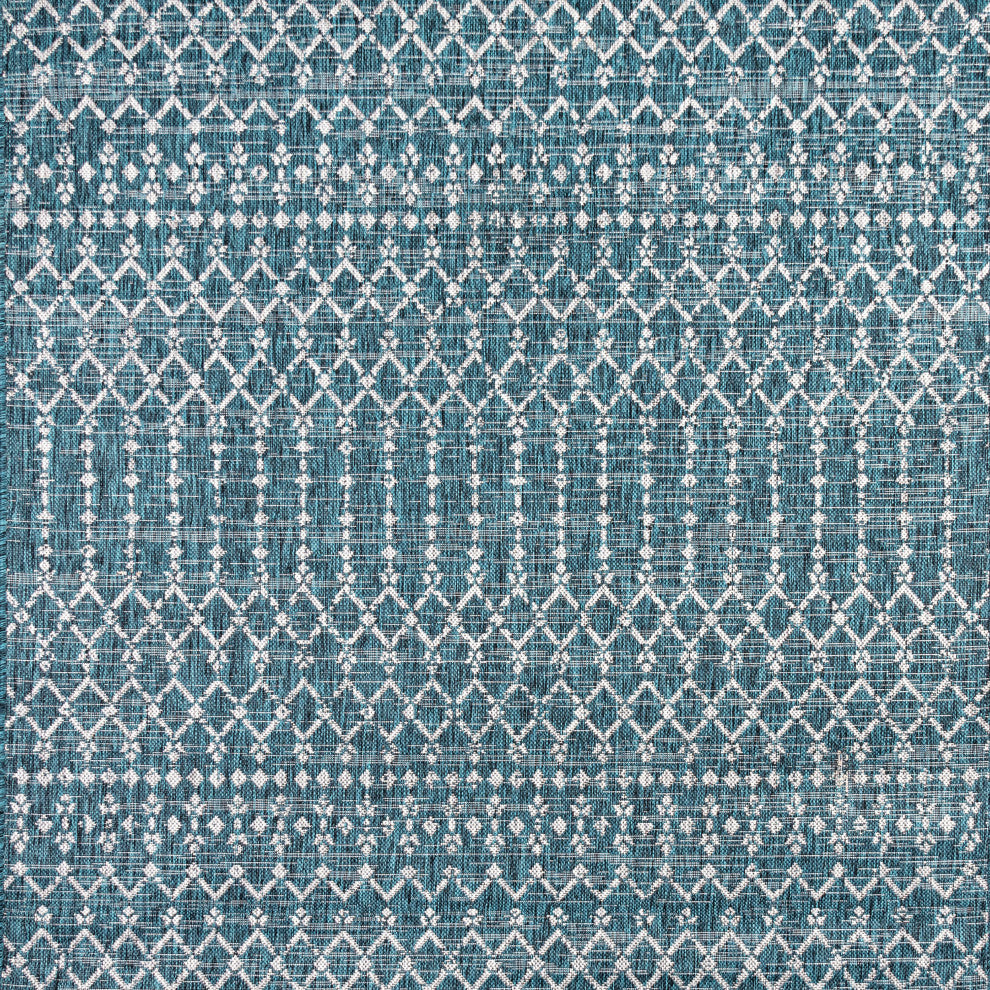 Ourika Moroccan Geometric Textured Weave Indoor/Outdoor Area Rug