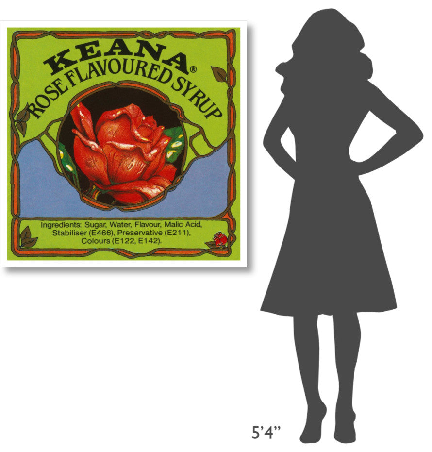 "Keana Rose Flavoured Syrup" Digital Paper Print by Retrolabel, 38"x38"
