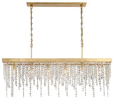 Winham 6 Light Chandelier in Antique Gold with Hand Cut Crystal