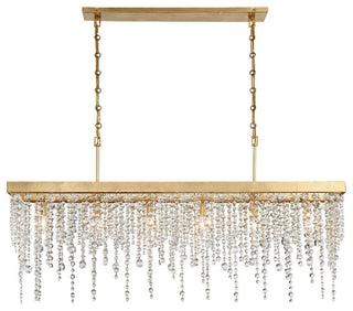 Winham 6 Light Chandelier in Antique Gold with Hand Cut Crystal