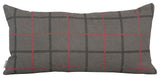 Howard Elliott Oxford Charcoal Kidney Pillow, Down Insert