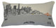 25" White San Francisco Daylight Skyline Lumbar Decorative Pillow