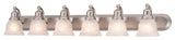 Lasalle 6-Light Vanity, Brushed Nickel/Alabaster Glass