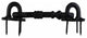 Renovators Supply Wrought Iron Cabin Hook Eye 5.5" Black Door Latches Pack of 2