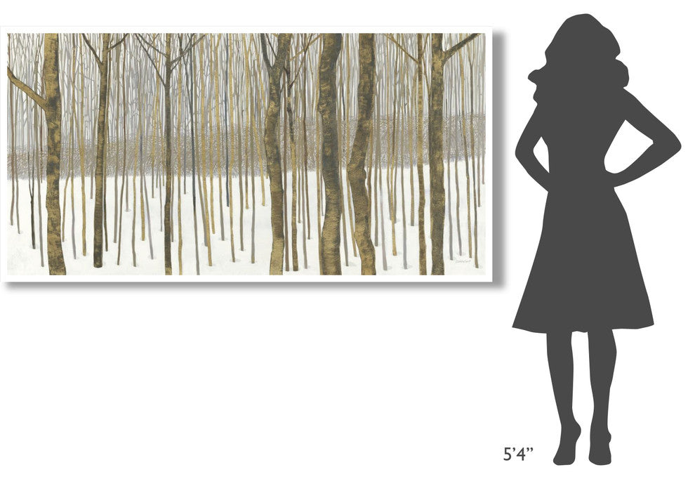 "Woods in Winter Gold" Digital Paper Print by Kathrine Lovell, 74"x38"