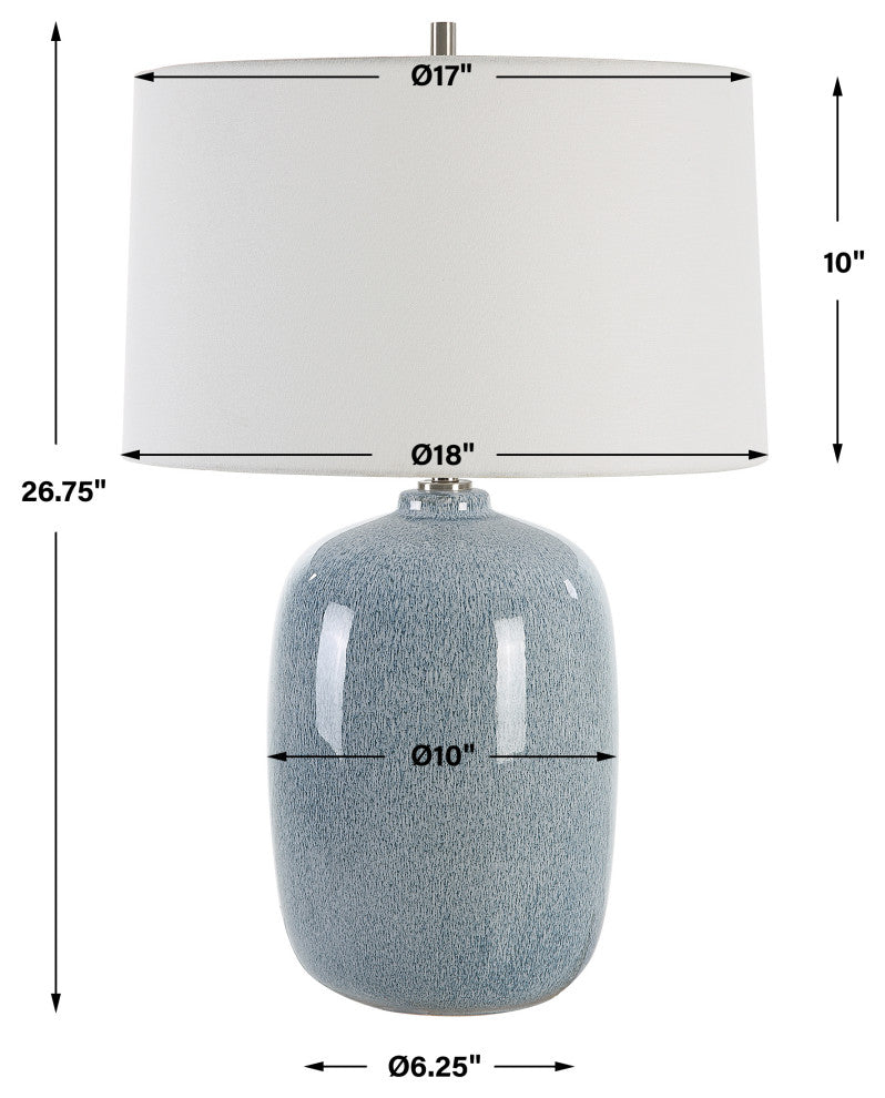 Uttermost Jubilee Sky Blue Table Lamp