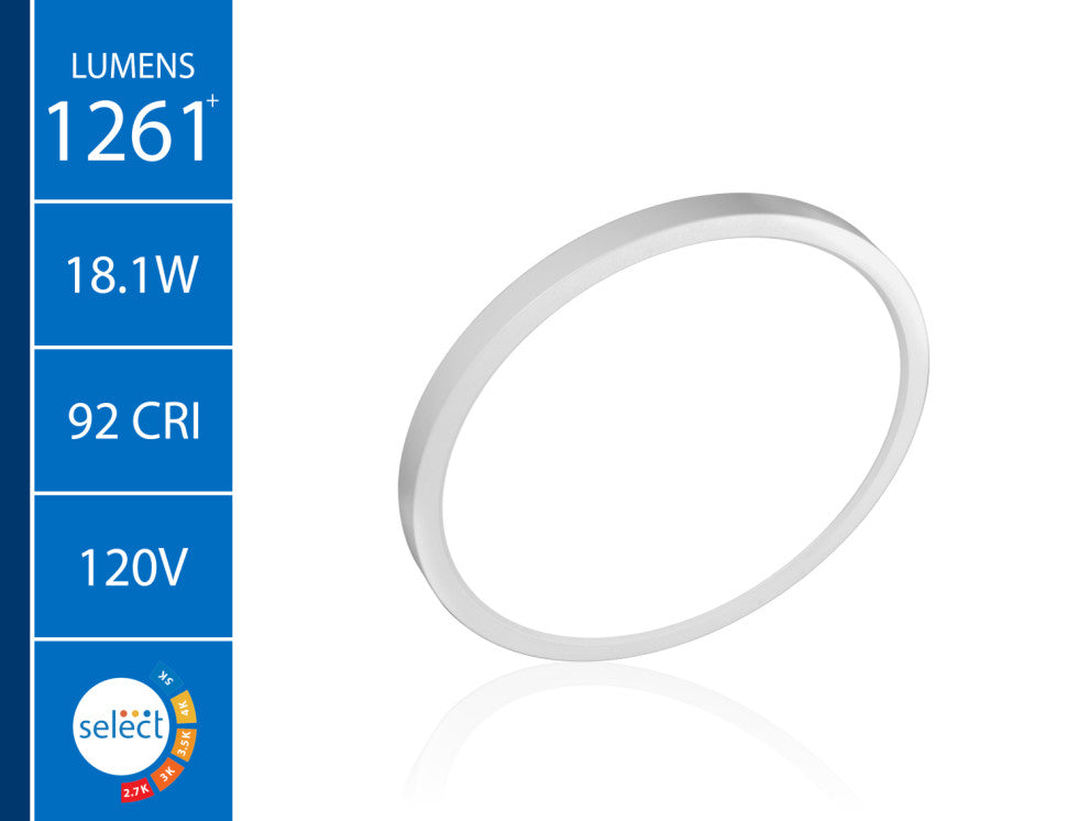 DSE 9" White Round Selectable LED Surface Mount Downlight