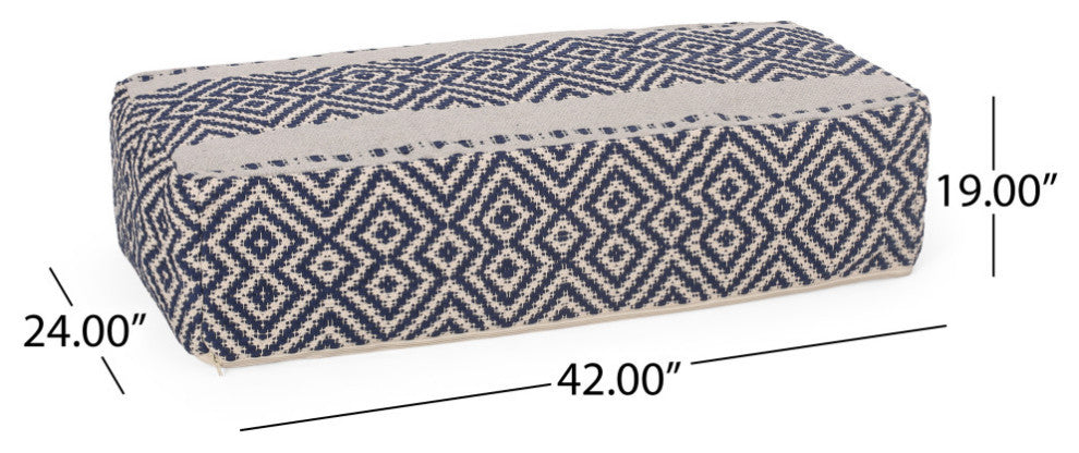 Gardinier Boho Rectangular Bean Bag Ottoman