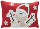 Embroidered Snowman Throw Pillow 17"L