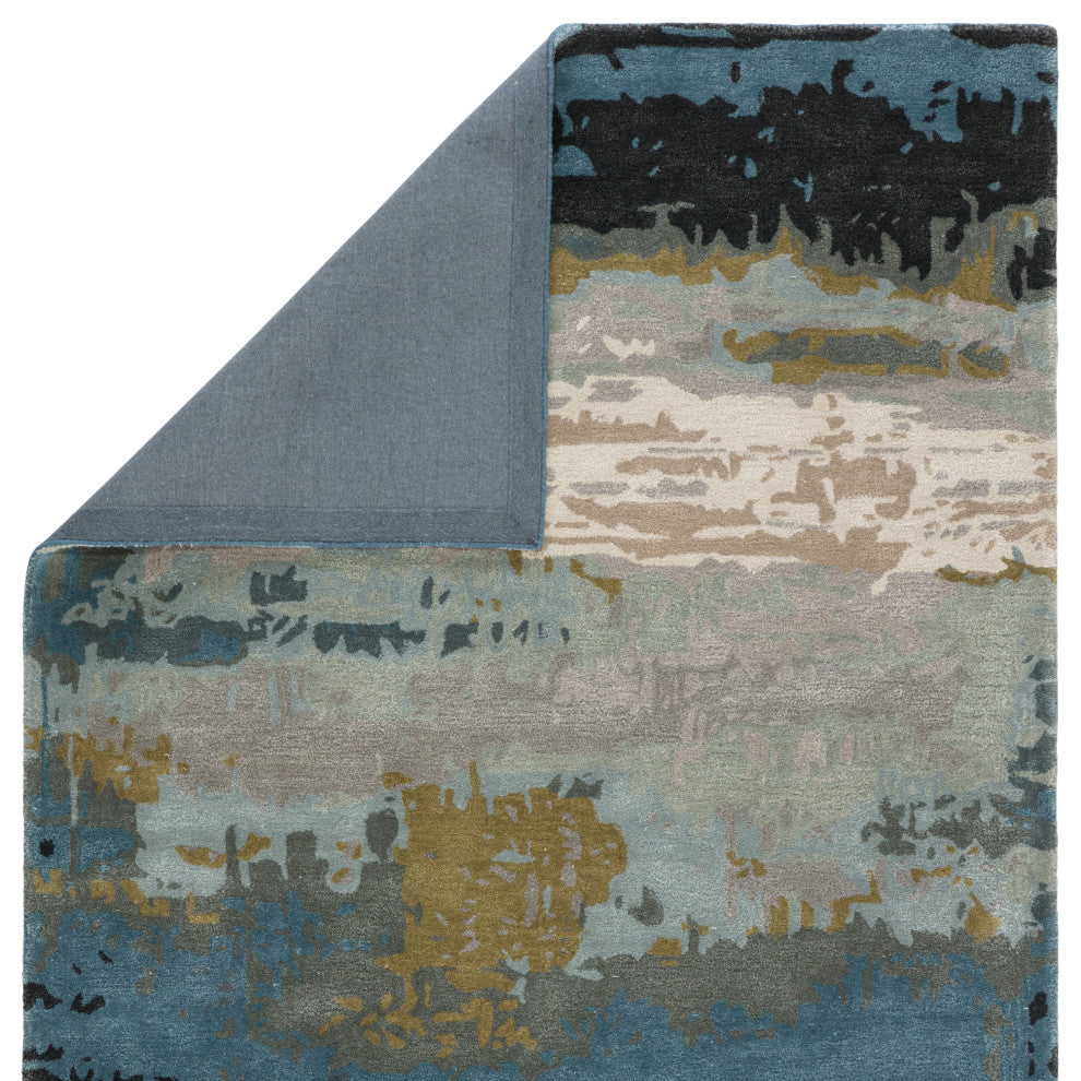 Jaipur Living Benna Handmade Abstract Black/ Green Area Rug 12'X15'