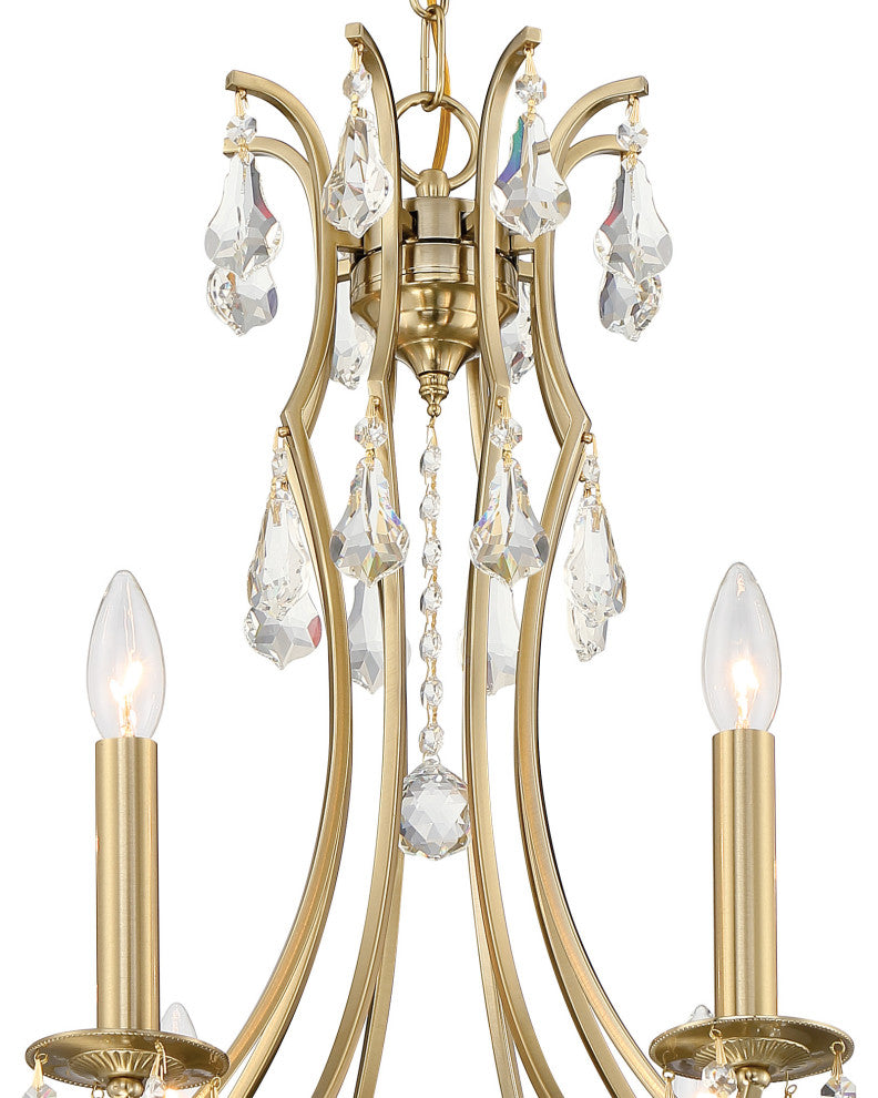 Crystorama Lighting Group 5938-CL-MWP Cedar 8 Light 28"W Crystal - Vibrant Gold