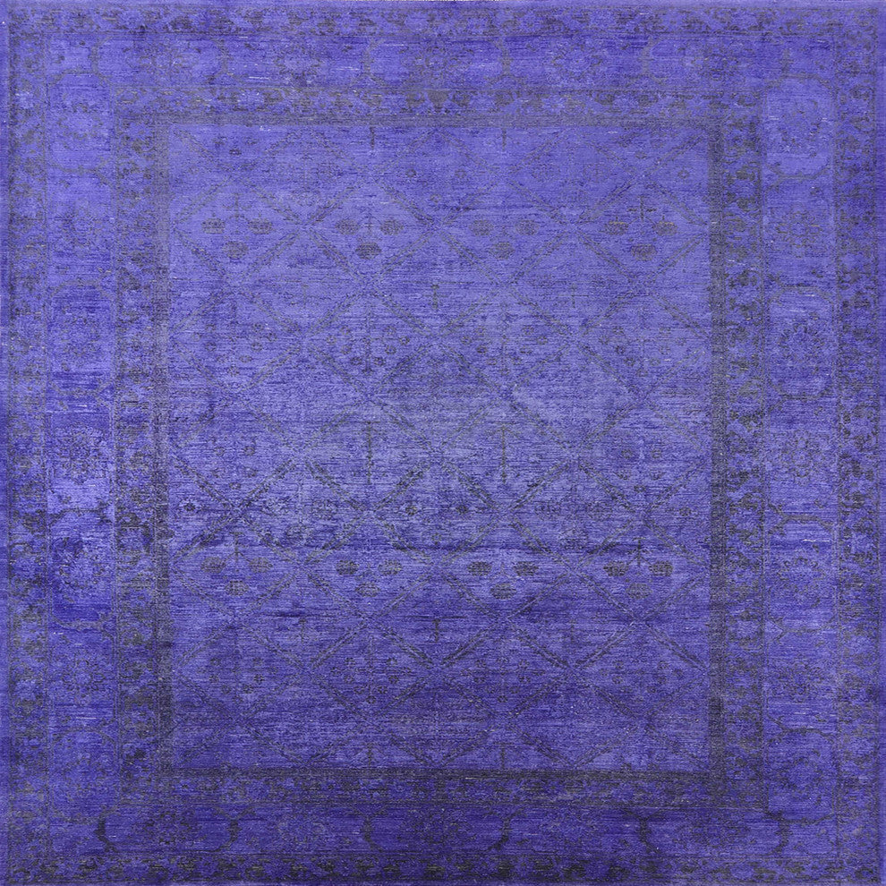 Ahgly Company Indoor Square Mid-Century Modern Area Rugs, 7' Square