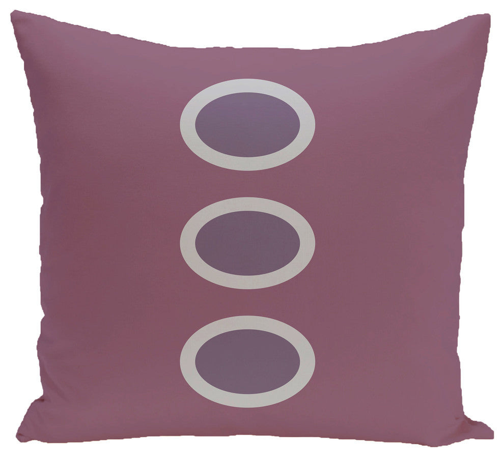 Zen Geometric Print Pillow, Plum, 20"x20"