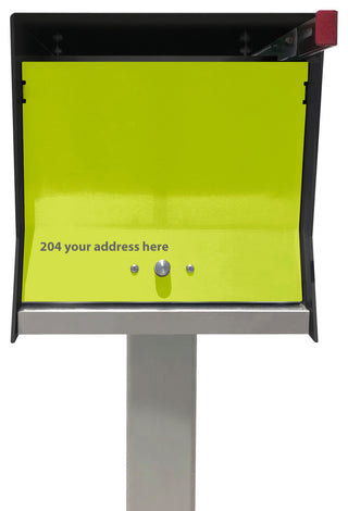 UpTown Box with Locking doors. Modern Pole Mounted Mailbox, Pole not included.,