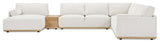Destin 164" Modular Deep Seat Sectional Sofa, Lunar Gray-White Chenille, Left-Arm Facing