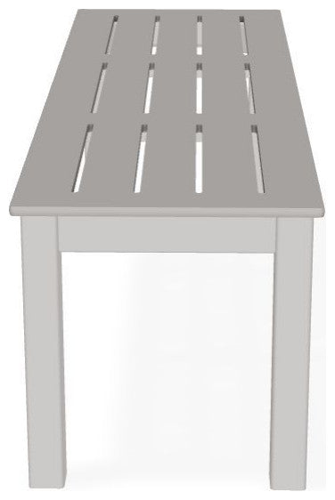 Bazza Outdoor Bench, Warm Gray