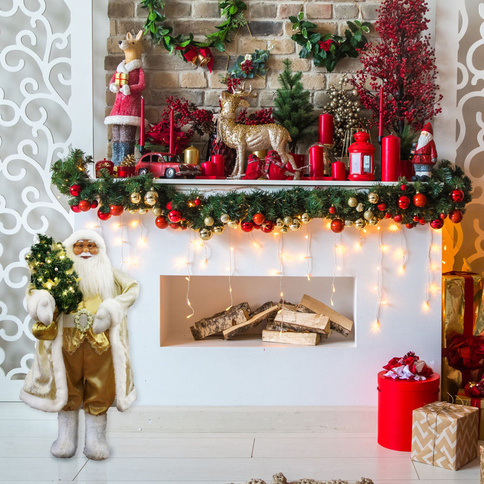 36" Music and Motion Santa With Christmas Tree