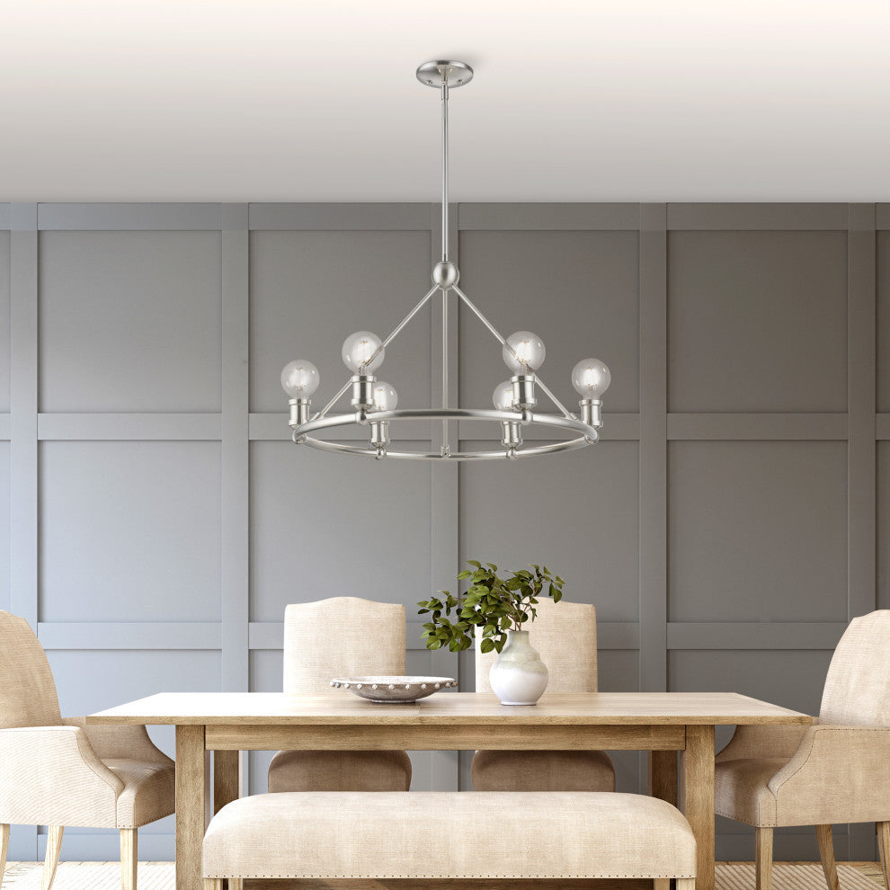 Lansdale 6 Light Brushed Nickel Chandelier
