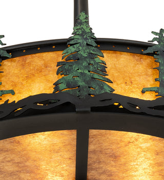 20 Wide Tall Pines Semi-Flushmount