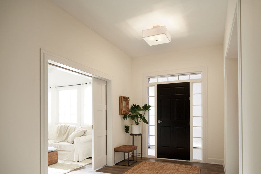 Kichler Shailene 3 Light Semi Flush Light, Brushed Nickel