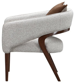 Houston Accent Chair, Pebble/Walnut