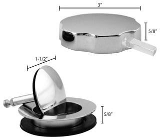 Casper Snap-in Shower Strainer, Powdercoated White, Polished Chrome