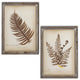 Set of 2, 22" Antique Fern Art, Wooden Frame