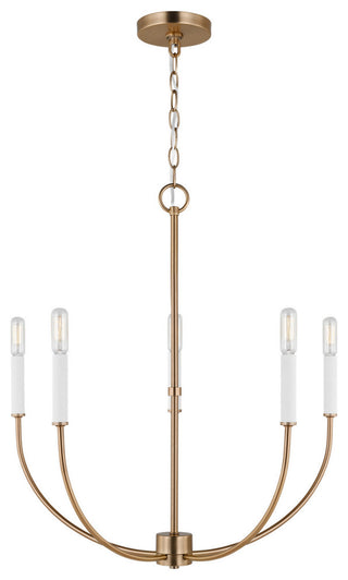 Greenwich 5-Light Chandelier, Satin Brass
