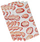 Clams, Geometric Print Napkin, Coral, Set of 4