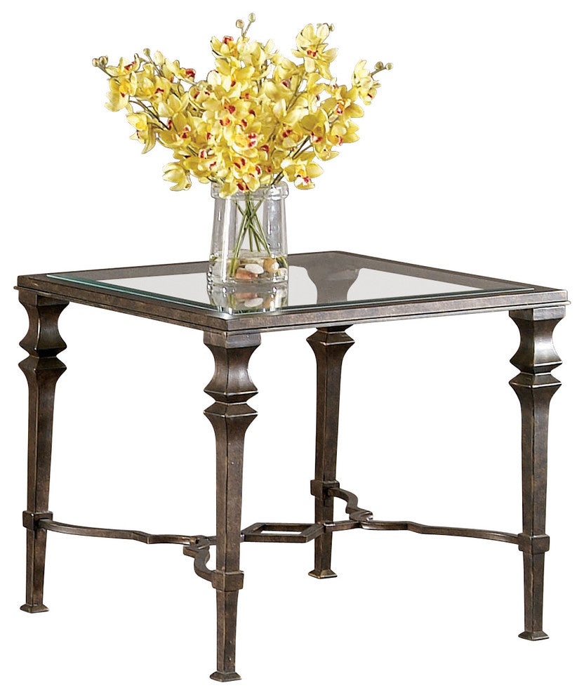 Lido Square End Table - Burnished Bronze