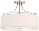 Minka Lavery Poleis 3 Light Semi Flush, Brushed Nickel