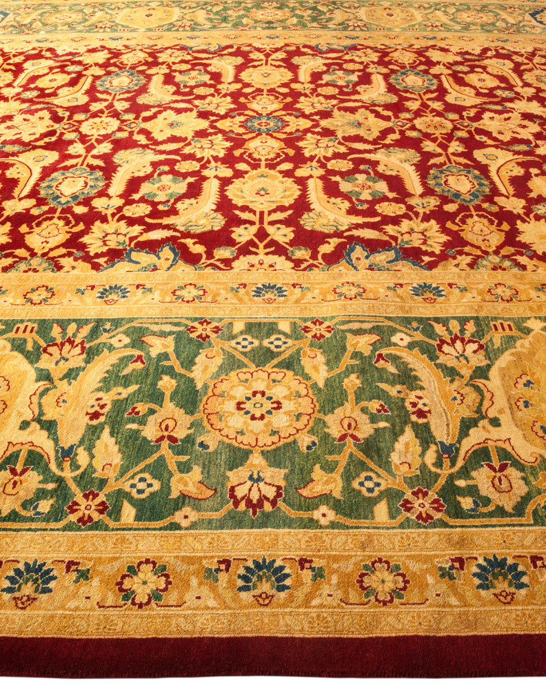Mogul, One-of-a-Kind Hand-Knotted Area Rug Red, 9'2"x12'2"