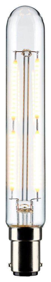 4W T6.5 LED, Clear, Double Contact Bayonet Base, 4000K, 400 Lumens, 120V