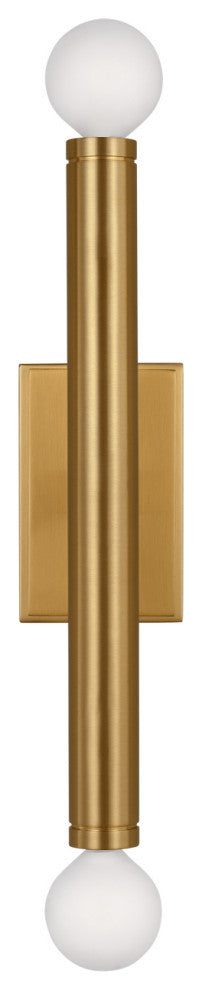 Beckham Modern 2-Light Wall Sconce, Burnished Brass