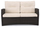 GDF Studio 4-Piece Del Norte Outdoor Wicker Chat, Beige Water Resistant Set