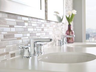 Moen Rizon 2-Handle Low Arc Bathroom Faucet, Chrome