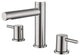 Circular 8" Bathroom Sink Widespread Faucet with Drain Assembly, Brushed Nickel