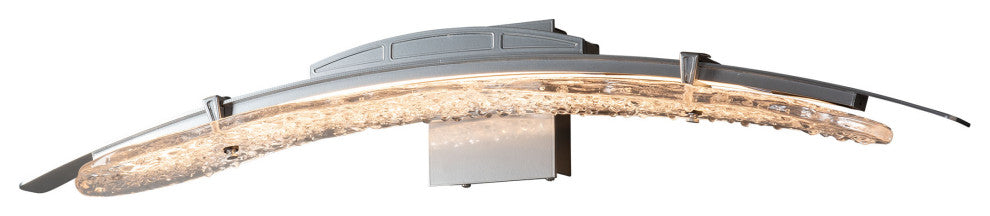 Glissade LED Bath Sconce Sterling Clear Glass