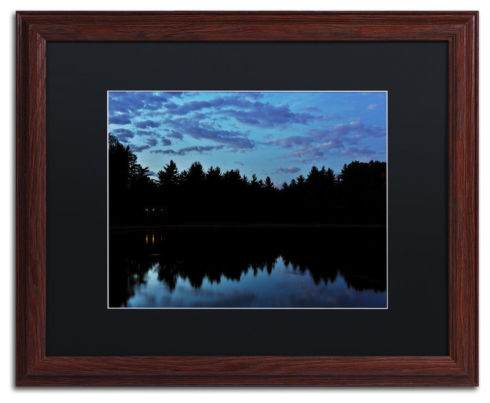 Jason Shaffer ''Findlay Night'' Matted Framed Art, Wood Frame, Black Mat, 20x16