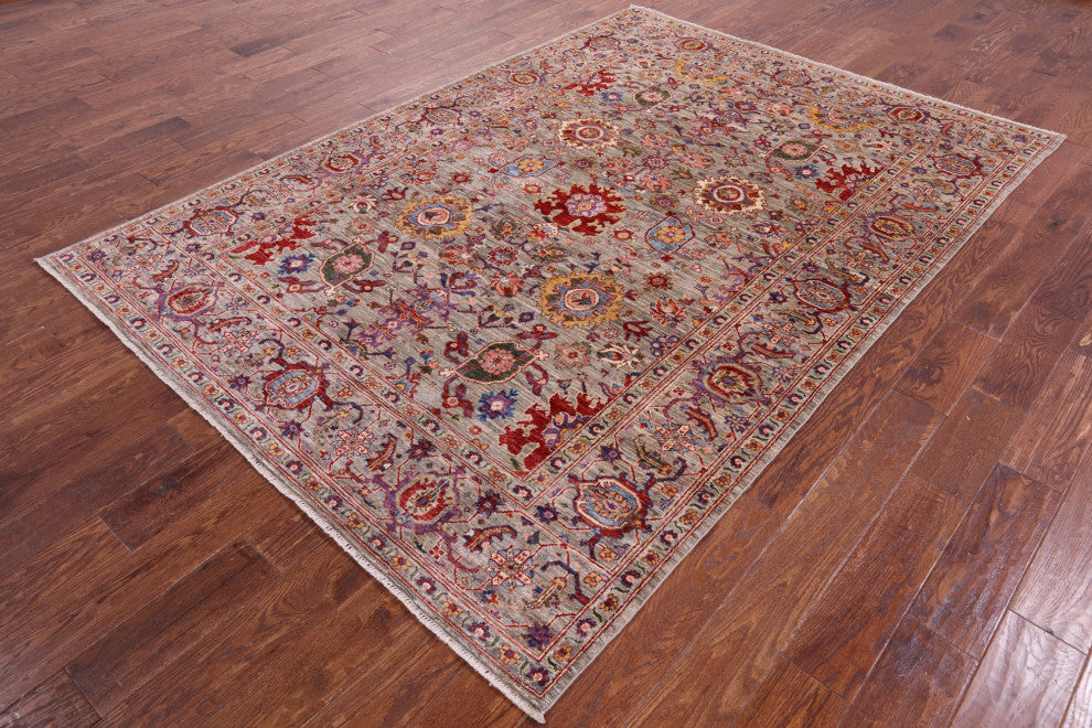 Hand Knotted Persian Fine Serapi Rug 5' 11" X 8' 7" - Q12635