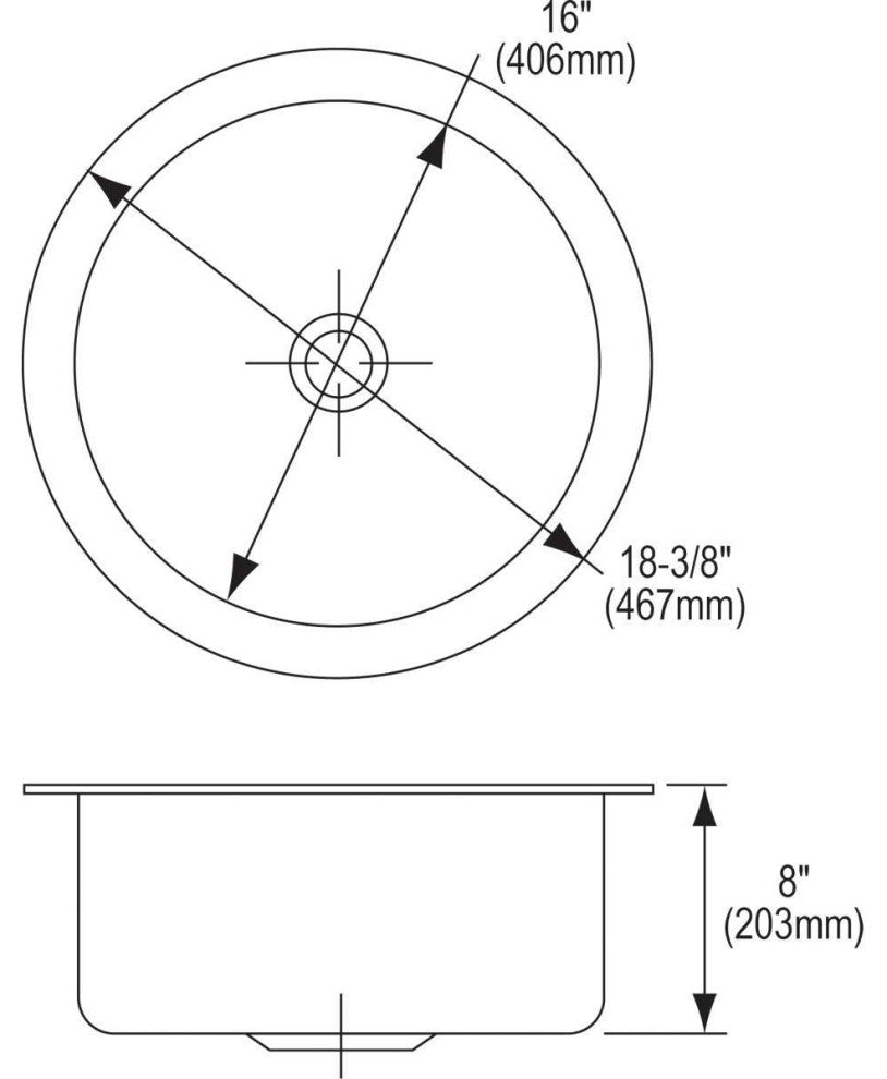 Elkay ELUH16FB Lustertone 18-3/8" Undermount Single Basin - Stainless Steel