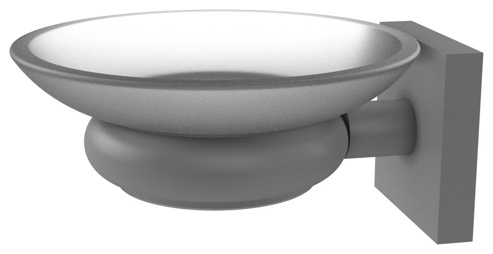 Montero Wall Mounted Soap Dish, Matte Gray