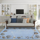 Indoor/Outdoor Seabreeze SZ9 Denim Machine Washable 10' x 14' Rug