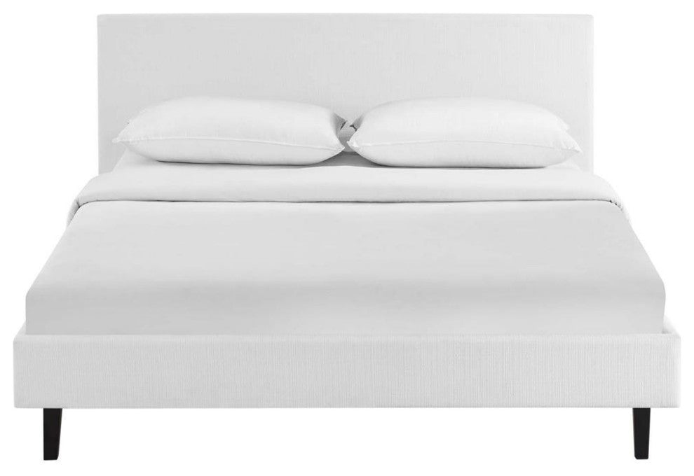 Anya Queen Bed, White