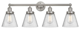 Cone 4-Light 33.5" Bath Vanity-Light Brushed Satin Nickel