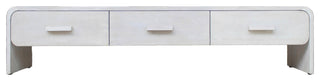 Wood, 71"L Media Stand, 3 Drawers, Whitewash
